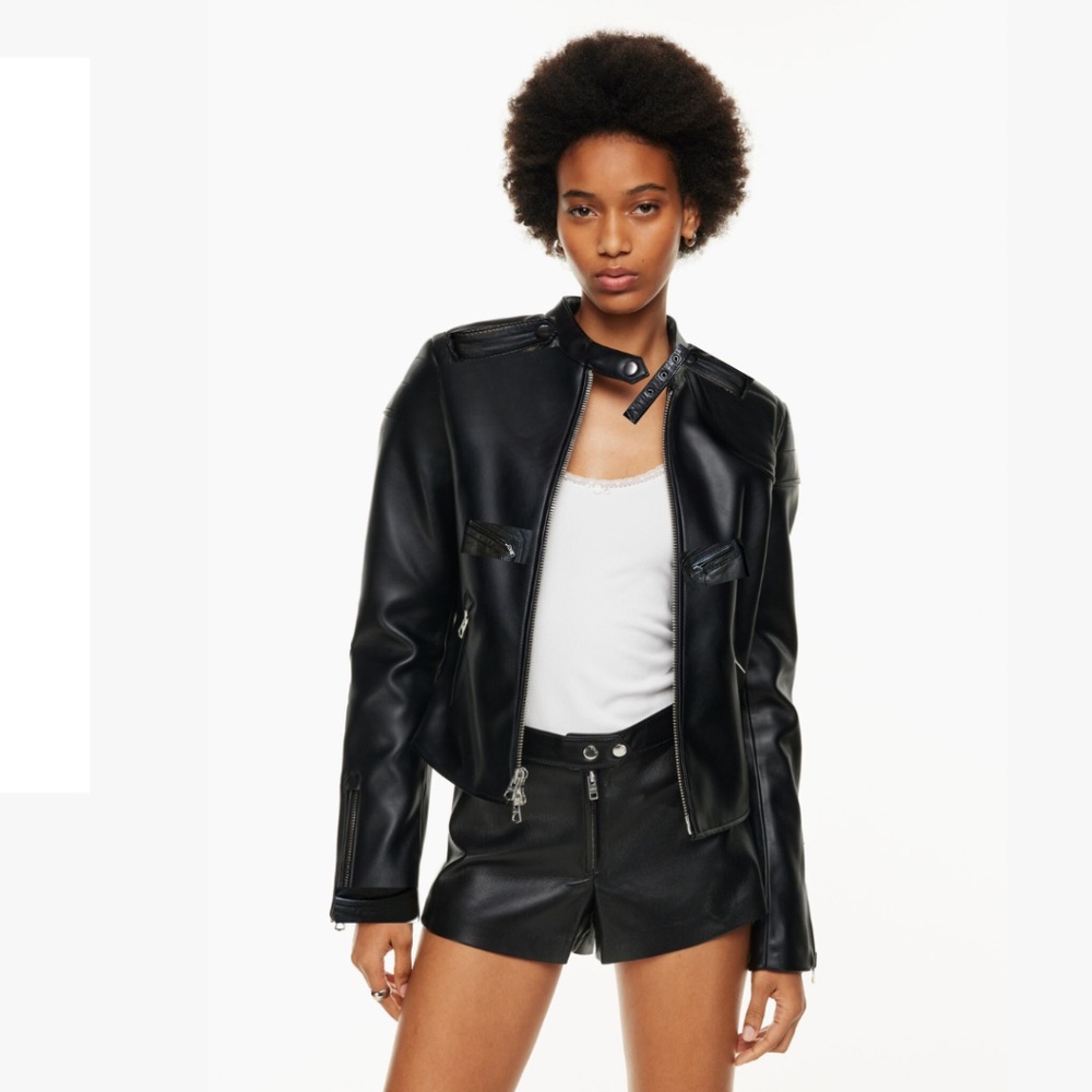 Kenna-T Leather Moto Jacket